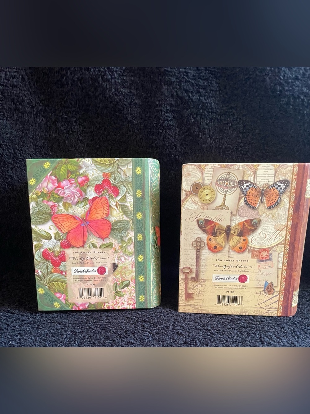 2 Vintage Punch Studio Style Mini Books with Hidden Note Pads - Picture 2 of 9